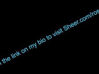 Pretty bbw roselialuve gets tongue creampie in her big pussy from milf muff diving action.