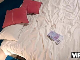 vip4k slutty debtor with natural small 18+ tits pays her debt with tight pussy and asshole 😈