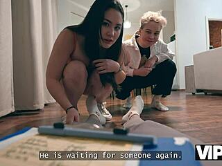 vip4k slutty debtor with natural small 18+ tits pays her debt with tight pussy and asshole 😈