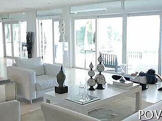 the tiny 18+ teen handled rough pov hardcore fucking with sloppy blowjobs and small tits bouncing.