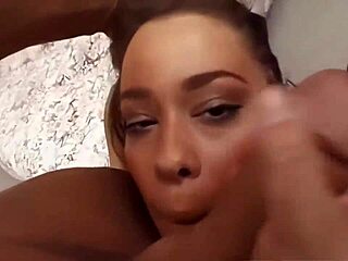 Hot chick Brooke Scott gets breast full of creampie