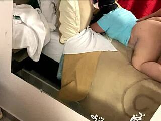 Chubby Latina Swallows Huge Dildo Whole