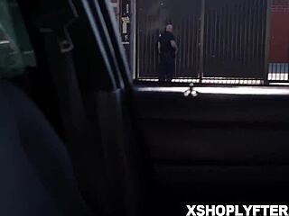 Lp officer whips out big cock for two shoplifter teens to blowjob in office. Asian latina brunette mature wraps lips around monster outdoors.