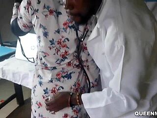 husband takes wife to gynecologist for first time ending in creampie close up