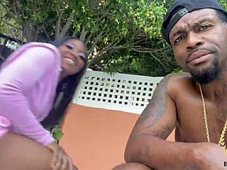 sexy kruel kitty gets that big cock massage and interracial fuck outdoors 😈🍑