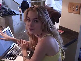 hey i can't believe sage fox cheats with seth brogan in lingerie on bed with creampie doggystyle