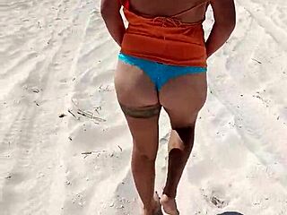 Mexican Whore Exhibits Tits And Ass While Getting Groped On Public Beach In Mexico