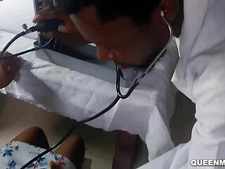 husband takes wife to gynecologist for first time ending in creampie close up