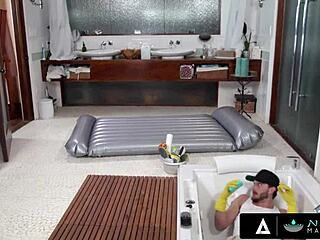 nuru massage best threesome fucks compilation with kira noir jade kush and more during oiled sessions