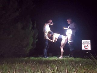 Amateur Brazilian Wife Flashes And Gets Rough Fucked By Fans In Public Street Orgy