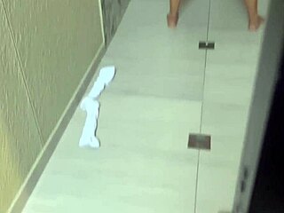 Perverted teacher follows me to school shower and fucks me standing until cumming!