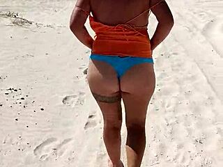 Mexican Whore Exhibits Tits And Ass While Getting Groped On Public Beach In Mexico