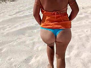 Mexican Whore Exhibits Tits And Ass While Getting Groped On Public Beach In Mexico