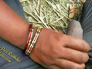 This Indian couple sneaks into the jungle for outdoor fucking, blending nature's calm with their wild passion.