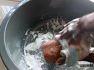 Watch This Sexdoll Get Filled with a Massive Creampie in Backstage Action!