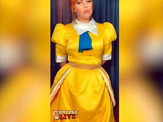 Stunning Redhead Penny Pax Dildo Pleasures in Role-Play