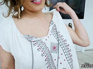 Krissy Lynn teases in heels during her first taboo milf encounter with stepson