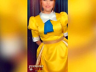 Stunning Redhead Penny Pax Dildo Pleasures in Role-Play