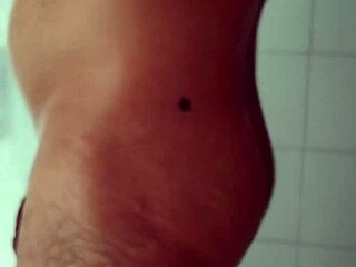 Ever seen a guy shaving his big dick in the bathroom?