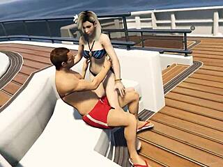 gta 5 cutie in bikini gets fucked hard on yacht during wild game sex scene 😏