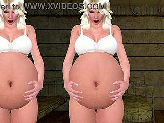 hey triplet sisters, why's your belly inflating with clothes ripped off your asses?