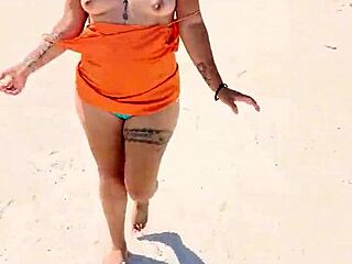 Mexican Whore Exhibits Tits And Ass While Getting Groped On Public Beach In Mexico