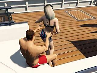 gta 5 cutie in bikini gets fucked hard on yacht during wild game sex scene 😏