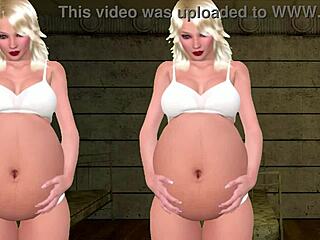 hey triplet sisters, why's your belly inflating with clothes ripped off your asses?