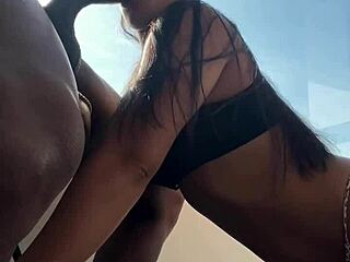 cute brazilian girl nysdel licks balls and deepthroats big black cock for first time facial