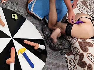 stepsister tests big toy for double penetration with vibrators leading to multiple orgasms