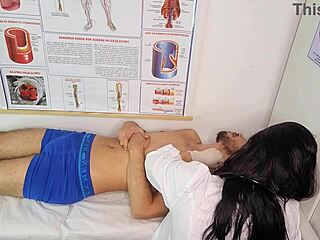 i watch this brazilian nurse make patient get super hard erection with handjob and rough fucking at hospital