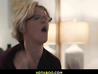 Stepmom catches stepsons deceitful act in blonde milf blowjob and doggystyle fuck