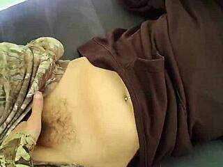 Curvy wife bends over for risky pov doggystyle cumshot during morning camping sex