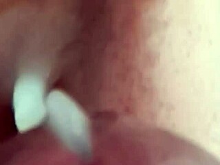 Cumming on her face while she kneels down