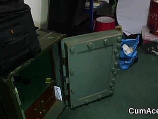 Nasty centerfold hints at gulping jizz load on face