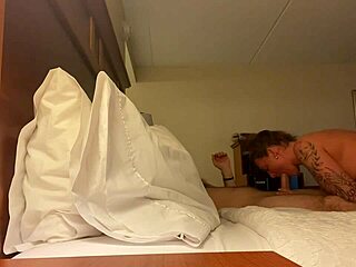 chatting about relaxing with a friend in the hotel room