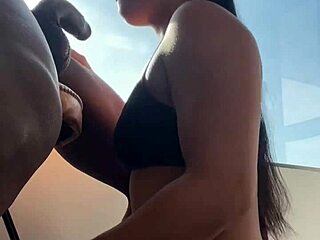 cute brazilian girl nysdel licks balls and deepthroats big black cock for first time facial