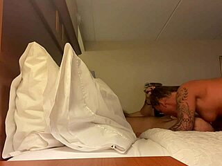 chatting about relaxing with a friend in the hotel room