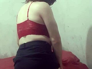 Carolcross puta de minisaia as crossdressing transsexual in lingerie and skirt. Prostitute roleplay with ass exposed for pornstar fantasy.