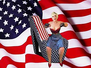 granny carmen celebrates us flag day with solo masturbation and vibrator orgasm