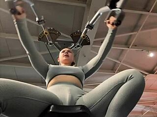 masturbating so hard in the gym with my big ass shaking 💦🏋️‍♀️