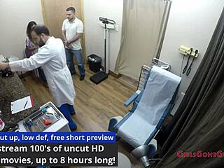 Melany Lopez goes through her immigration physical with tickling and humiliation in latex gloves.