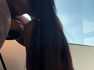 cute brazilian girl nysdel licks balls and deepthroats big black cock for first time facial