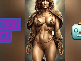 jennifer lopez huge tits and ass perfect body ai art