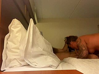 chatting about relaxing with a friend in the hotel room