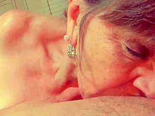 GRANNY BLUE SUCKS YOUR COCK In Personal POV Deepthroat Action