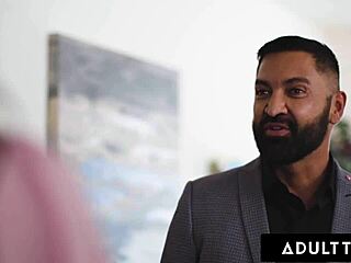 adult time bisexual boss gives naughty assistant facial with bfs help in mmf threesome wow