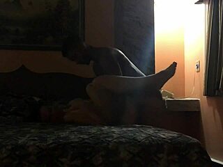 Hey, check out this brunette getting wild in a hotel with a black guy.