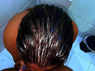 Surprising Curvy Brazilian BBW In Shower With Big Cock Deepthroat And Wet Fucking