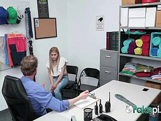 Security guard secretly enjoys pounding petite teen shoplifters